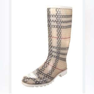 Plaid Rain boots